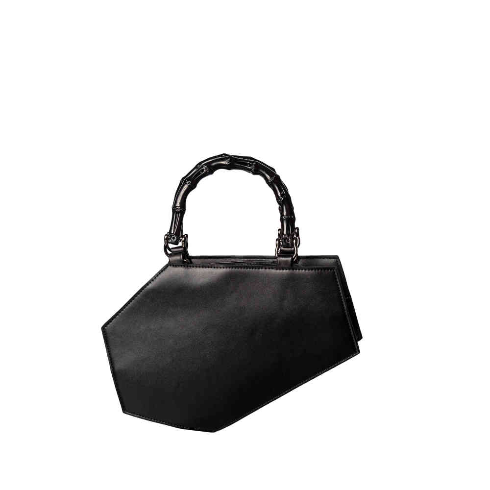 Banned - AMARANTH EMBOSS COFFIN Handtasche - Schwarz